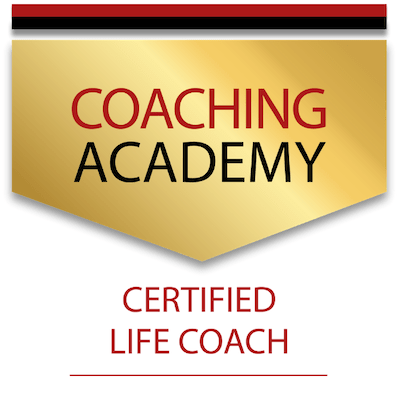 A logo showing that Anne Barrett is a life coach certified by Coaching Academy